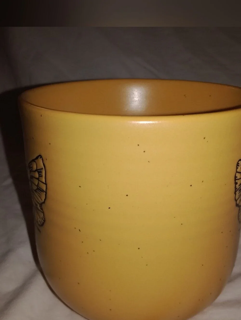 Stoneware Honey Bee Illustration Coffee Mug Cup 3 7/8